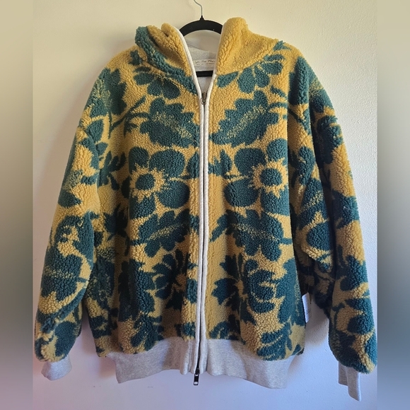 NWT! Free People We The Free, Canyon Moon Cardi Coat, Olive Combo, Size Small - Picture 2 of 10